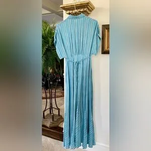 Free People | Dresses | Free People Womens Rowan Maxi Dress Blue Stripe  With Pockets Size Xs | Poshmark